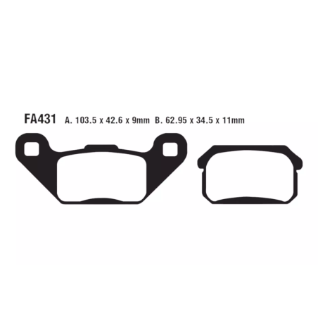 Klocki hamulcowe EBC FA 431 R (2 szt.)
