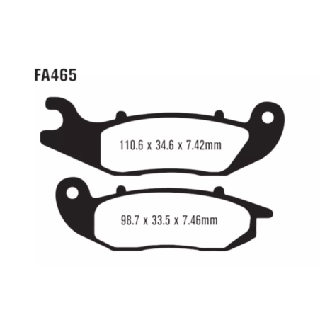 Klocki hamulcowe EBC FA 465 R (2 szt.)