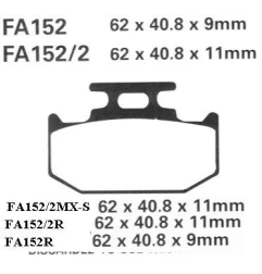 Klocki hamulcowe EBC FA 152 R (2 szt.)