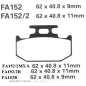 Klocki hamulcowe EBC FA 152 R (2 szt.) Klocki hamulcowe EBC FA 152 R (2 szt.)