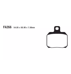 Klocki hamulcowe EBC FA 266 R (2 szt.)