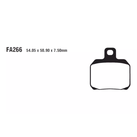 Klocki hamulcowe EBC FA 266 R (2 szt.)