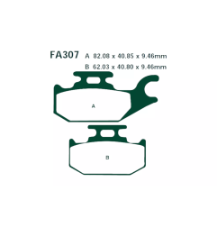 Klocki hamulcowe EBC FA 307 R (2 szt.)