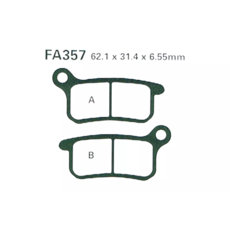 Klocki hamulcowe EBC FA 357 R (2 szt.)