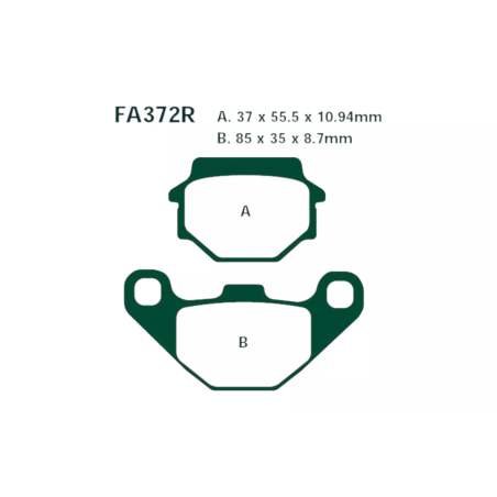 Klocki hamulcowe EBC FA 372 R (2 szt.)