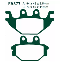 Klocki hamulcowe EBC FA 377 R (2 szt.)