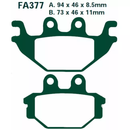 Klocki hamulcowe EBC FA 377 R (2 szt.)