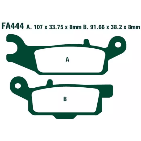 Klocki hamulcowe EBC FA 444 R (2 szt.)