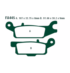 Klocki hamulcowe EBC FA 445 R (2 szt.)