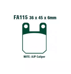 Klocki hamulcowe EBC FA 115 TT (2 szt.)