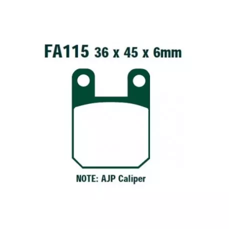 Klocki hamulcowe EBC FA 115 TT (2 szt.)