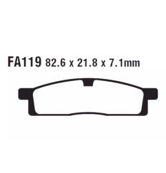 Klocki hamulcowe EBC FA 119 TT (2 szt.)