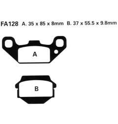 Klocki hamulcowe EBC FA 128 TT (2 szt.)