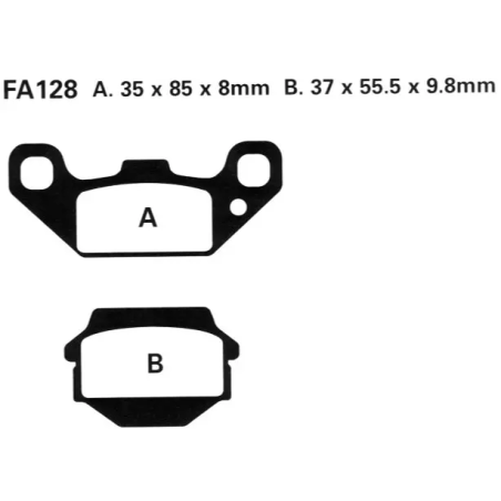 Klocki hamulcowe EBC FA 128 TT (2 szt.)