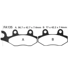 Klocki hamulcowe EBC FA 135 TT (2 szt.)