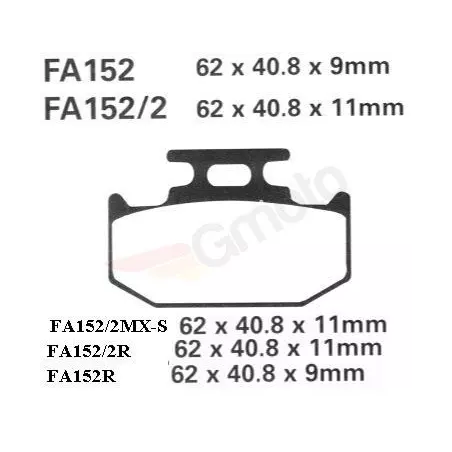 Klocki hamulcowe EBC FA 152 TT (2 szt.)
