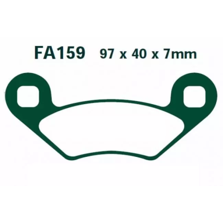 Klocki hamulcowe EBC FA 159 TT (2 szt.)