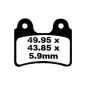 Klocki hamulcowe EBC FA 303 TT (2 szt.) Klocki hamulcowe EBC FA 303 TT (2 szt.)
