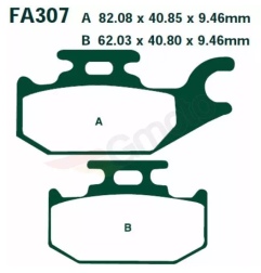 Klocki hamulcowe EBC FA 307 TT (2 szt.)