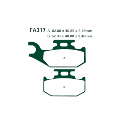 Klocki hamulcowe EBC FA 317 TT (2 szt.)