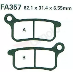 Klocki hamulcowe EBC FA 357 TT (2 szt.)