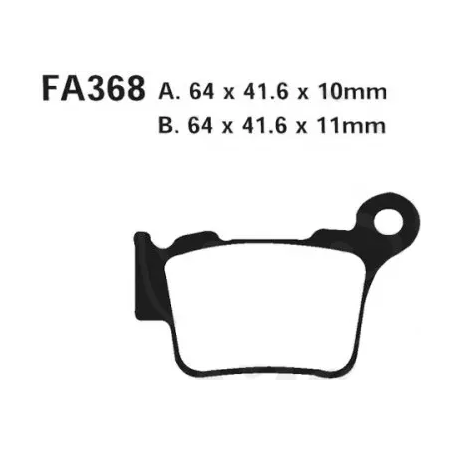 Klocki hamulcowe EBC FA 368 TT (2 szt.)