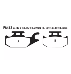 Klocki hamulcowe EBC FA 413 TT (2 szt.)