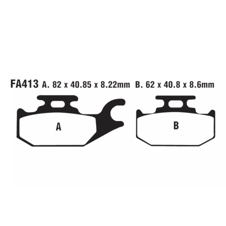Klocki hamulcowe EBC FA 413 TT (2 szt.)