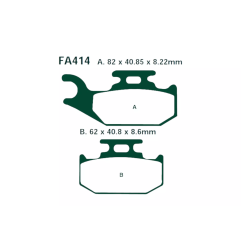 Klocki hamulcowe EBC FA 414 TT (2 szt.)