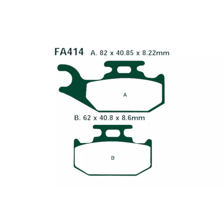Klocki hamulcowe EBC FA 414 TT (2 szt.)