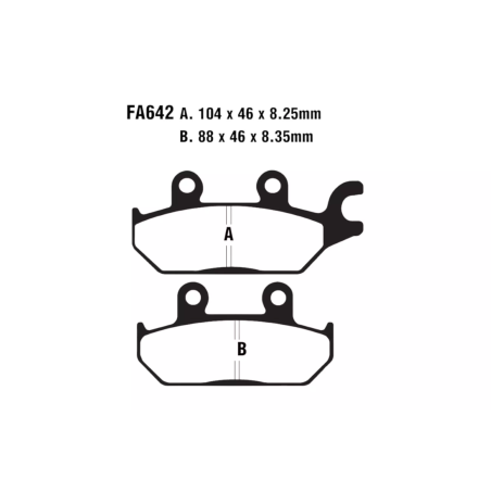 Klocki hamulcowe EBC FA 642 TT (2 szt.)