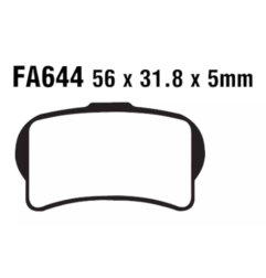 Klocki hamulcowe EBC FA 644 TT (2 szt.)