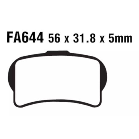 Klocki hamulcowe EBC FA 644 TT (2 szt.)