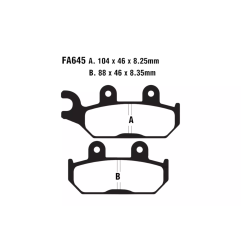 Klocki hamulcowe EBC FA 645 TT (2 szt.)
