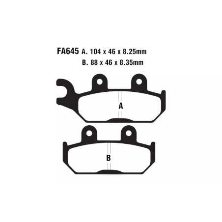 Klocki hamulcowe EBC FA 645 TT (2 szt.)