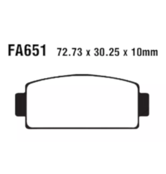 Klocki hamulcowe EBC FA 651 TT (2 szt.)