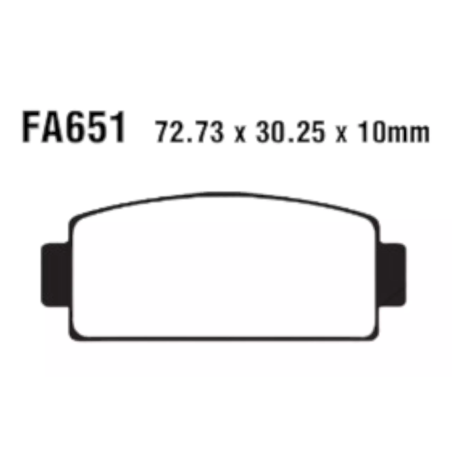 Klocki hamulcowe EBC FA 651 TT (2 szt.)