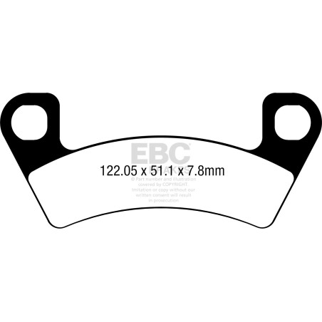Klocki hamulcowe EBC FA741TT (kpl. na 1 tarcze)