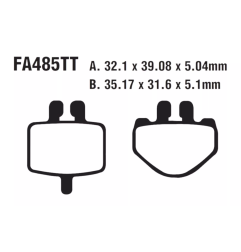 Klocki hamulcowe EBC FA 485 TT (2 szt.)