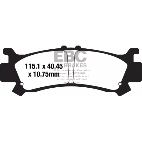 Klocki hamulcowe EBC FA 701 TT (2 szt.)