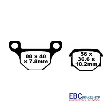 Klocki hamulcowe EBC FA 093 (2 szt.)