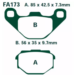 Klocki hamulcowe EBC FA 173 (2 szt.)