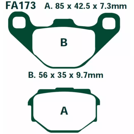 Klocki hamulcowe EBC FA 173 (2 szt.)