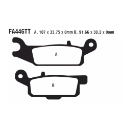 Klocki hamulcowe EBC FA 446 TT (2 szt.)