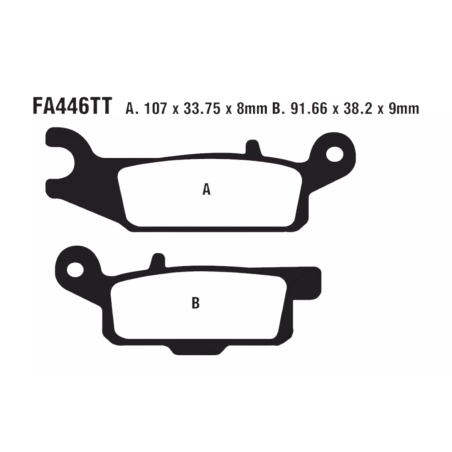 Klocki hamulcowe EBC FA 446 TT (2 szt.)