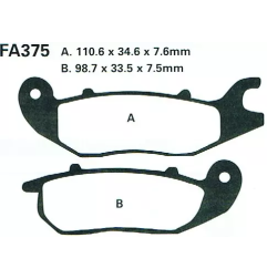 Klocki hamulcowe EBC FA 375 (2 szt.)