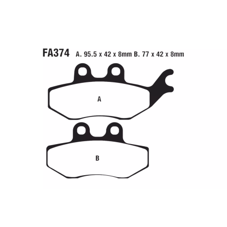 Klocki hamulcowe EBC FA 374 (2 szt.)