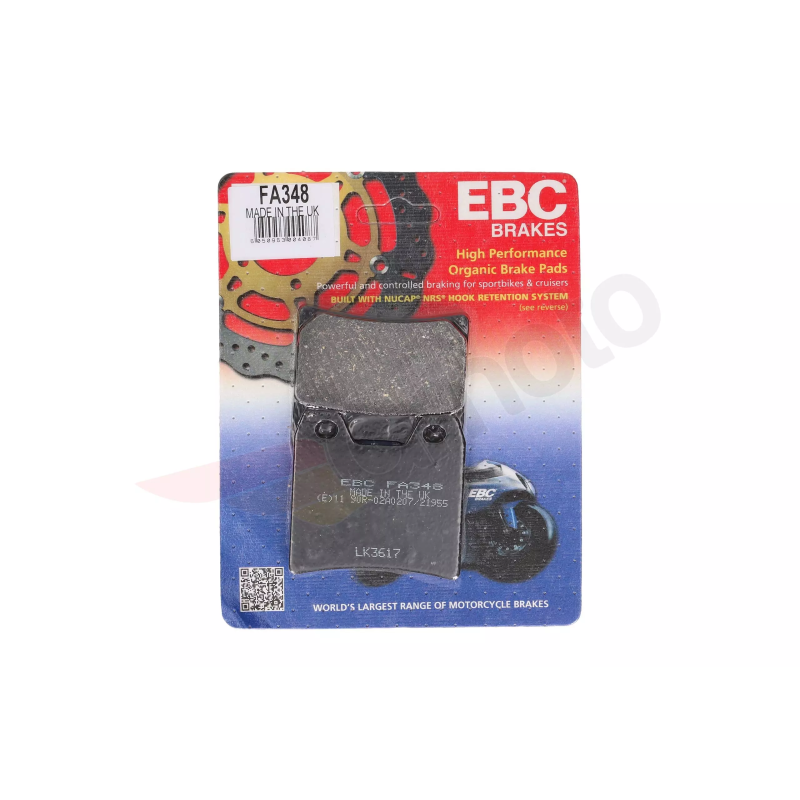 Klocki hamulcowe EBC FA 348 (2 szt.) Klocki hamulcowe EBC FA 348 (2 szt.)