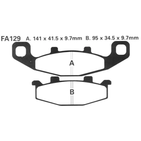 Klocki hamulcowe EBC FA 129 (2 szt.)