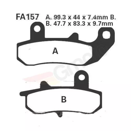 Klocki hamulcowe EBC FA 157 (2 szt.)